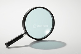 黑色手柄放大镜特写