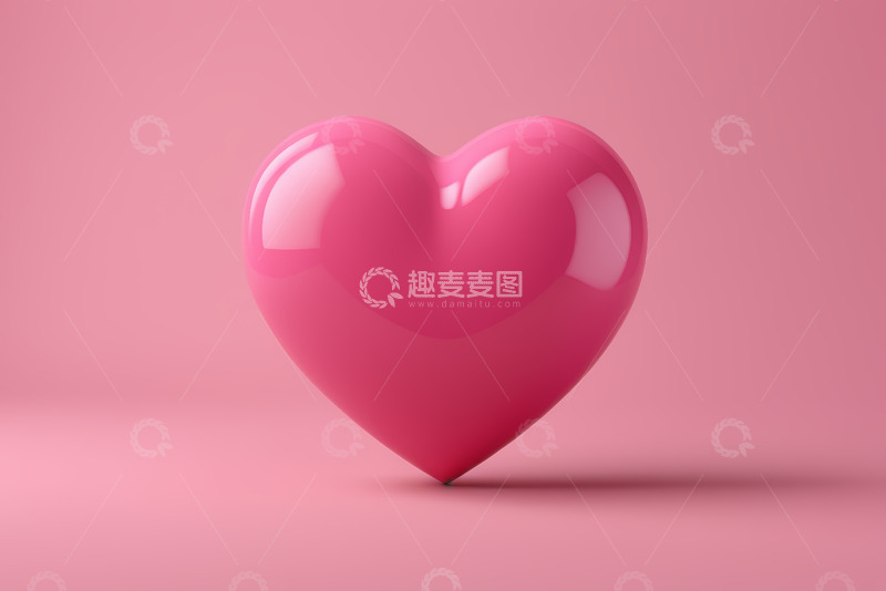 高清大图下载【趣麦麦图】粉色心形符号特写