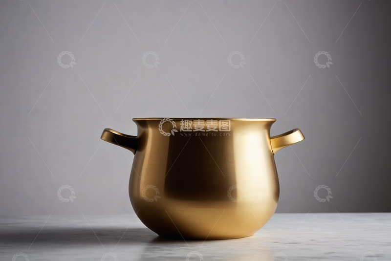 高清大图下载【趣麦麦图】金色双耳锅特写