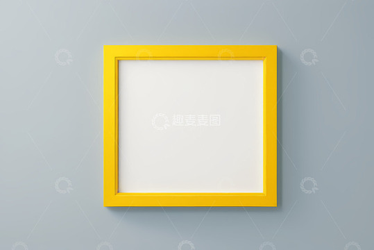 黄色方形框架装饰素材