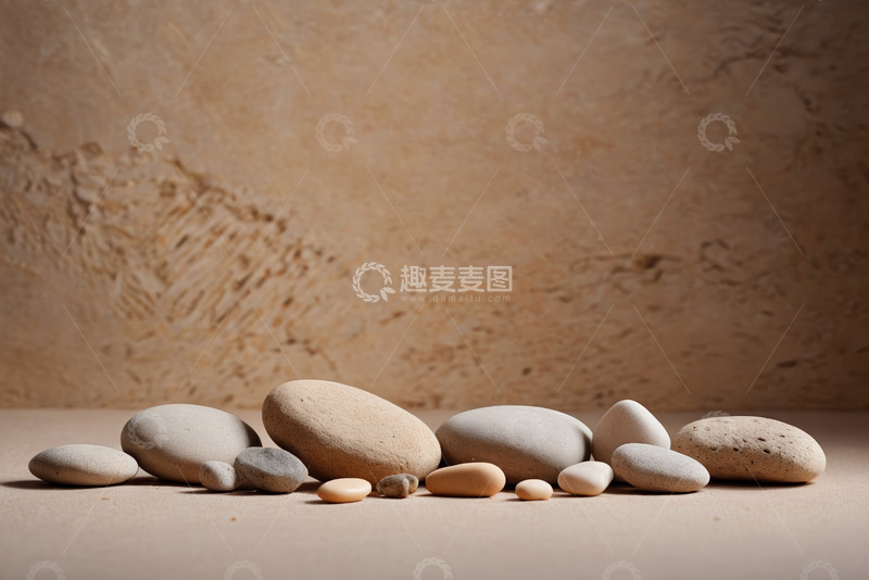 高清大图下载【趣麦麦图】排列整齐的鹅卵石静物