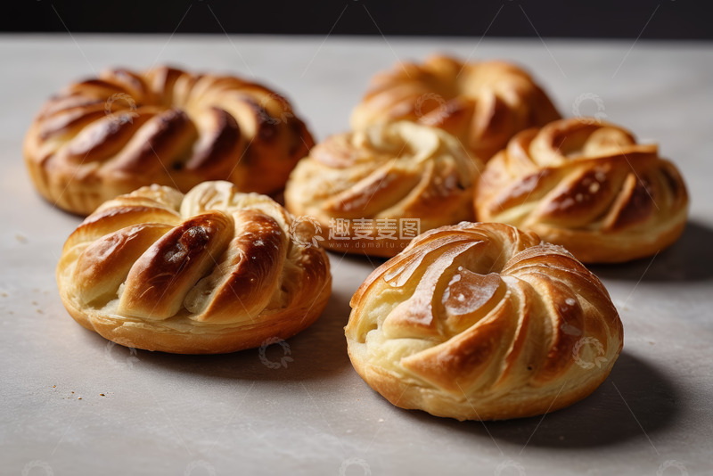 高清大图下载【趣麦麦图】摆放整齐的美味面包特写