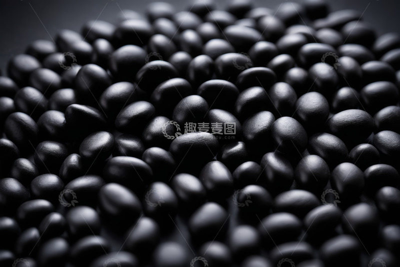 高清大图下载【趣麦麦图】微距特写黑色豆子素材