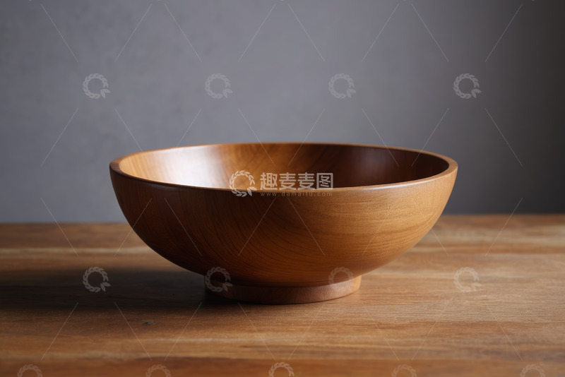 高清大图下载【趣麦麦图】木质碗特写静物
