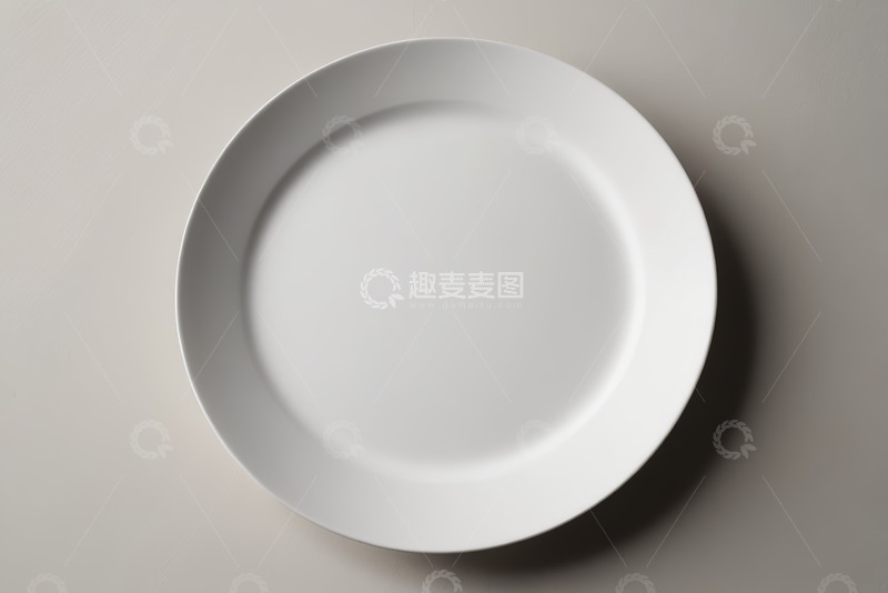 高清大图下载【趣麦麦图】白色空盘子静物特写