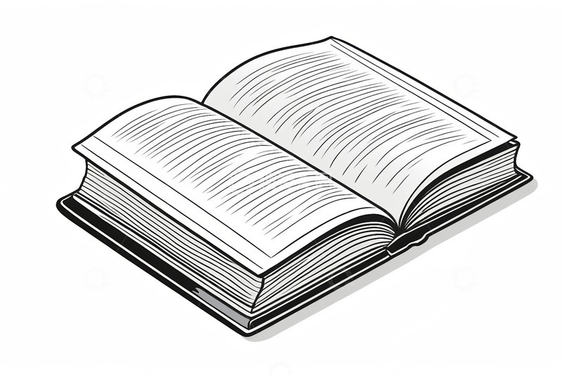 高清大图下载【趣麦麦图】翻开的书籍插图素材