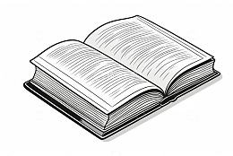 翻开的书籍插图素材