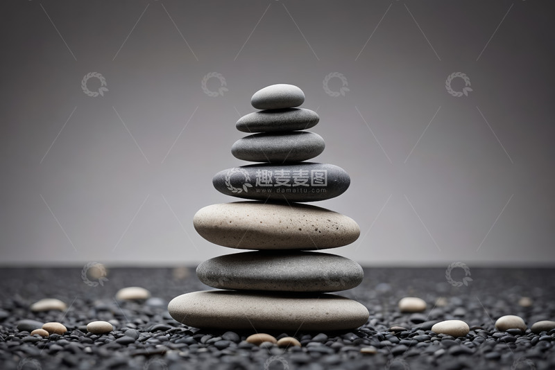 高清大图下载【趣麦麦图】堆叠平衡的石头素材