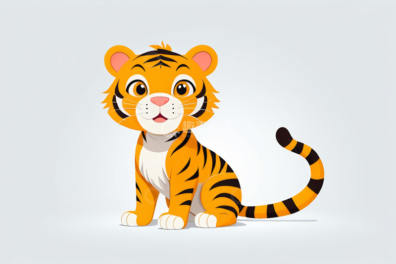高清大图下载【趣麦麦图】可爱卡通小老虎形象