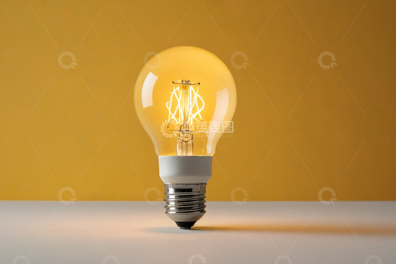 高清大图下载【趣麦麦图】发光灯泡特写静物素材