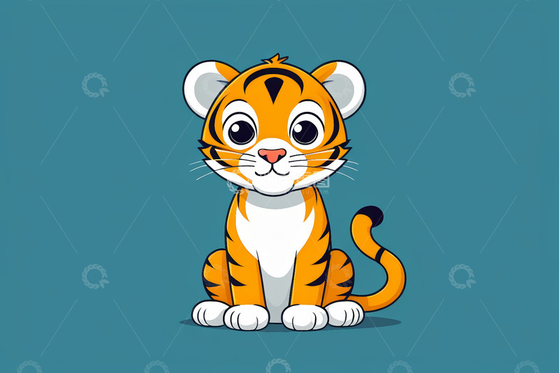 高清大图下载【趣麦麦图】卡通小老虎形象素材