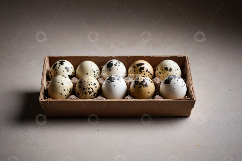 高清大图下载【趣麦麦图】盒装鹌鹑蛋特写