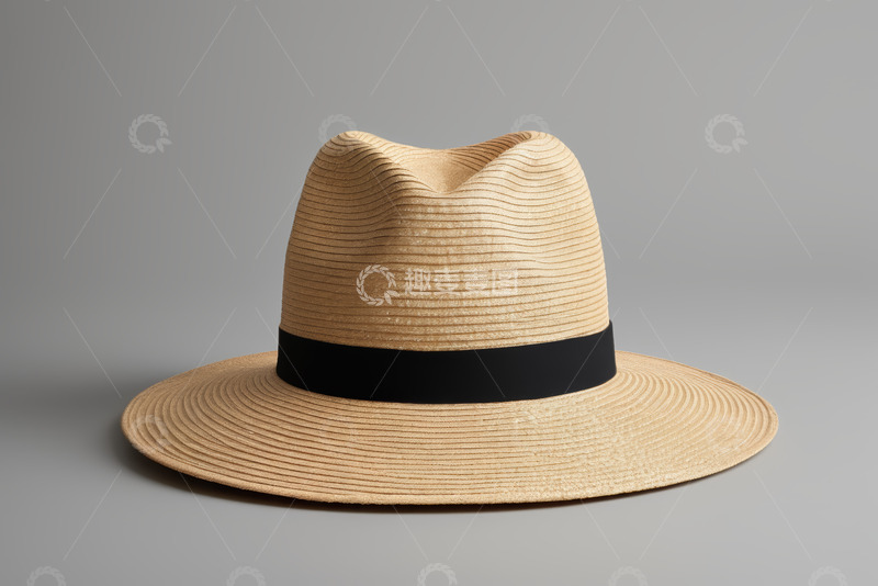 高清大图下载【趣麦麦图】米色草帽特写素材