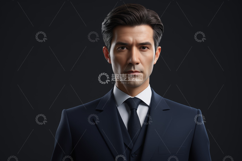 高清大图下载【趣麦麦图】身着西装的商务男士肖像