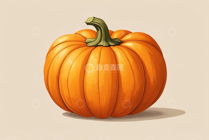 高清大图下载【趣麦麦图】橙黄色南瓜特写