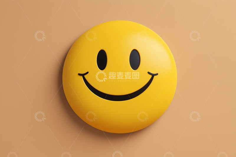 高清大图下载【趣麦麦图】黄色微笑表情符号