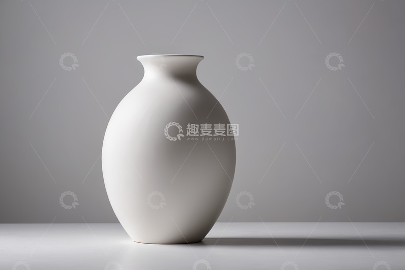 高清大图下载【趣麦麦图】白色陶瓷花瓶特写