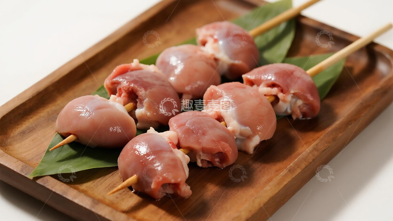 高清大图下载【趣麦麦图】美食烧烤之新鲜鸡胗