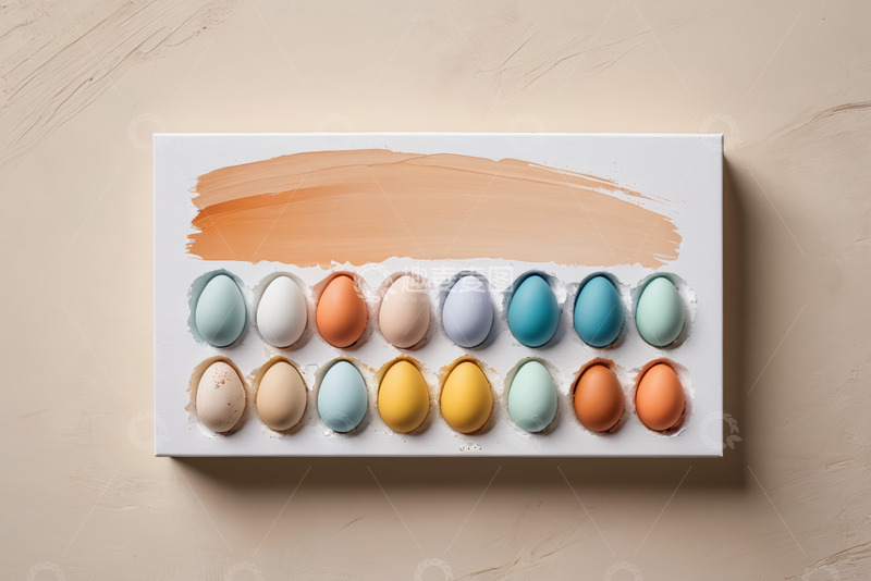 高清大图下载【趣麦麦图】盒装多彩复活节彩蛋