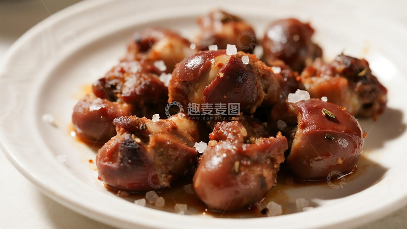 高清大图下载【趣麦麦图】美食烧烤之卤味鸡心