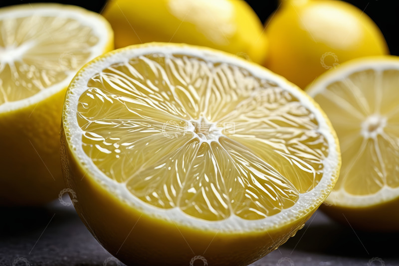 高清大图下载【趣麦麦图】新鲜柠檬微距特写