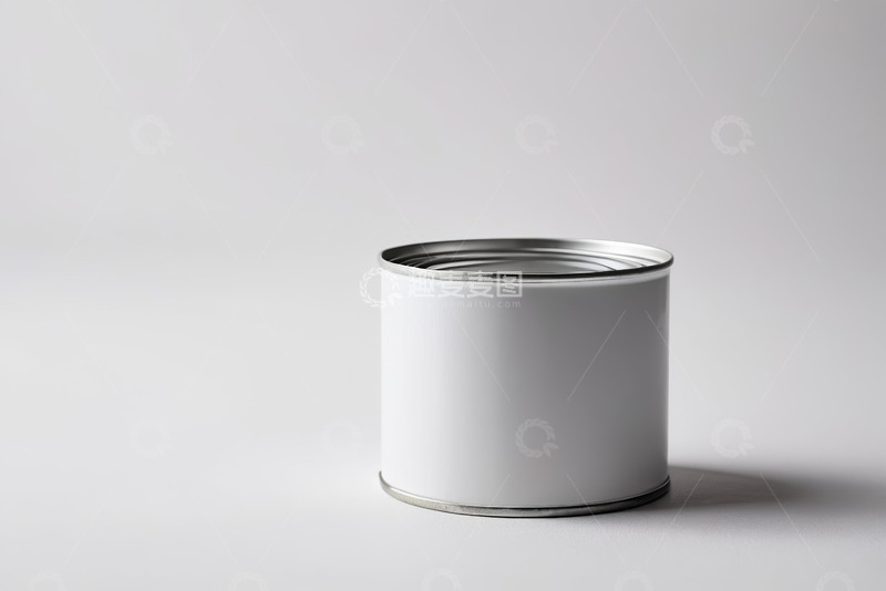 高清大图下载【趣麦麦图】白色金属罐头特写