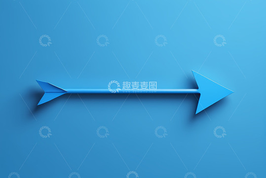 蓝色折纸箭头素材