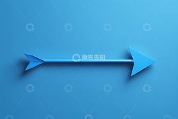 蓝色折纸箭头素材