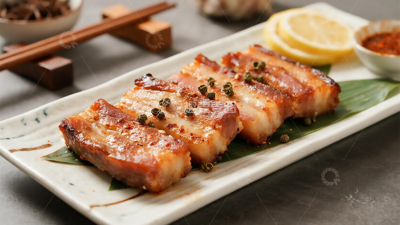 高清大图下载【趣麦麦图】美食烧烤之五花肉