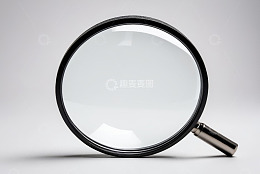 黑色手柄放大镜特写