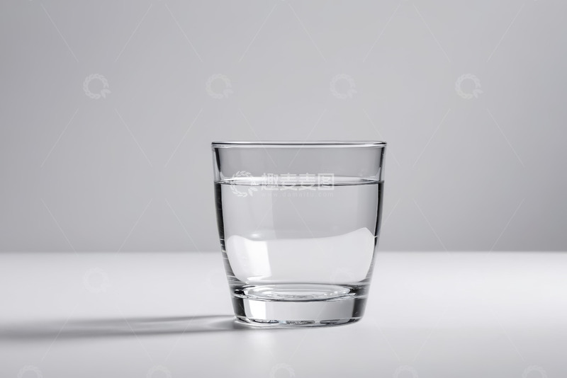 高清大图下载【趣麦麦图】透明玻璃杯中装着清澈的水