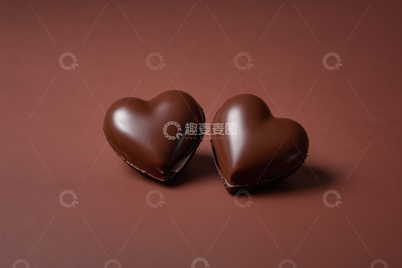 高清大图下载【趣麦麦图】心形巧克力特写