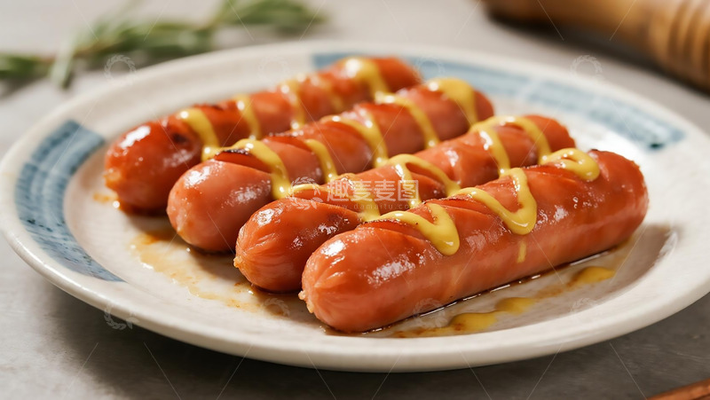 高清大图下载【趣麦麦图】烧烤美食之沙拉烤肠