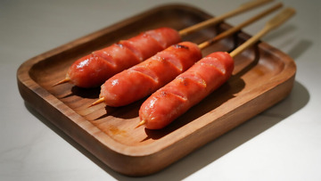 烧烤美食之烤肠木盘