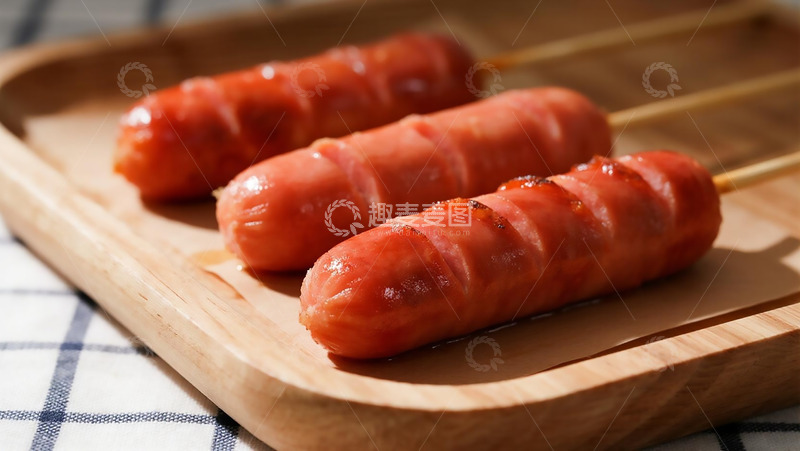 高清大图下载【趣麦麦图】烧烤美食之烤肠摆盘