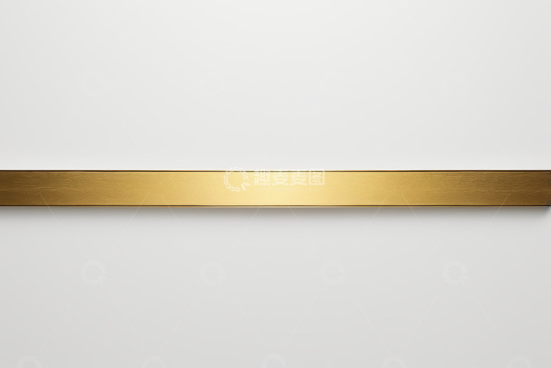 高清大图下载【趣麦麦图】金色金属条置于白色背景