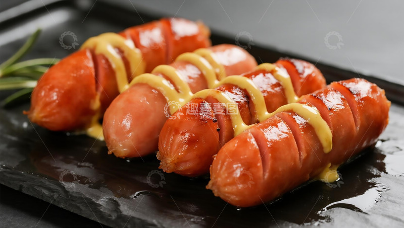 高清大图下载【趣麦麦图】烧烤美食之秘制烤肠