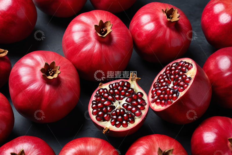 高清大图下载【趣麦麦图】红石榴特写静物