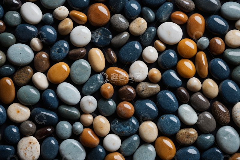 高清大图下载【趣麦麦图】多彩鹅卵石特写