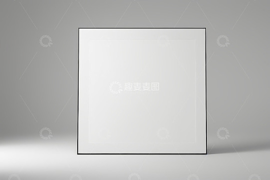 白色方形画框展示模板