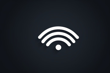 白色WiFi网络标志图标