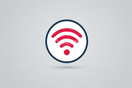 红色WiFi网络标志图标