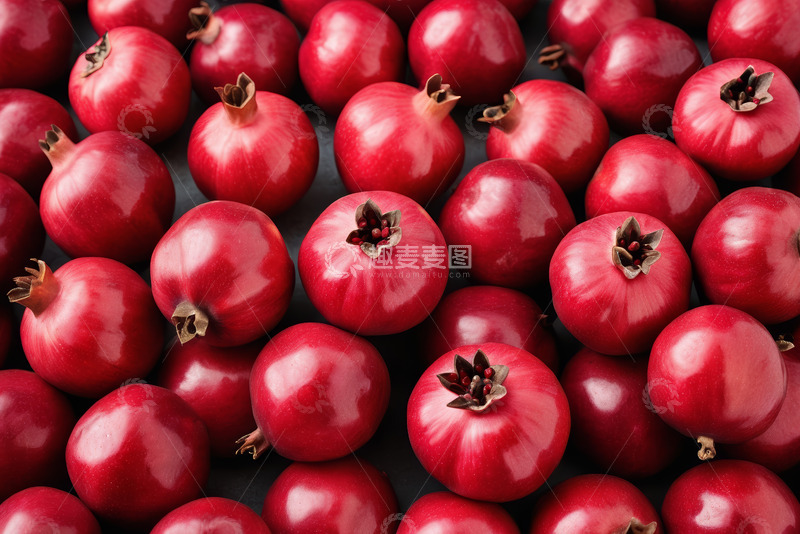 高清大图下载【趣麦麦图】红色饱满石榴特写