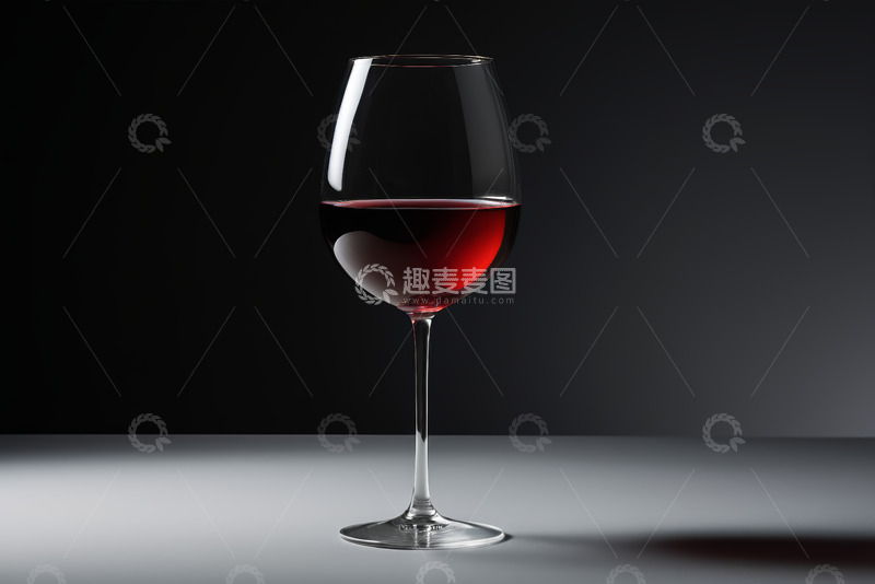高清大图下载【趣麦麦图】高脚杯盛装的红葡萄酒