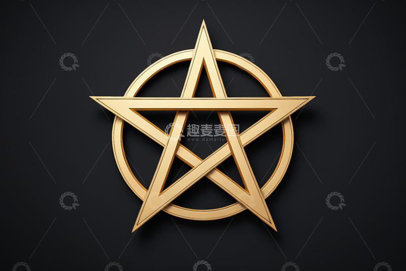 高清大图下载【趣麦麦图】金色五角星符号