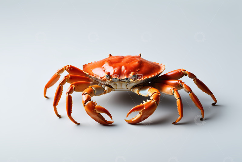 高清大图下载【趣麦麦图】红色螃蟹特写素材