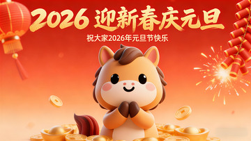 元旦海报插画