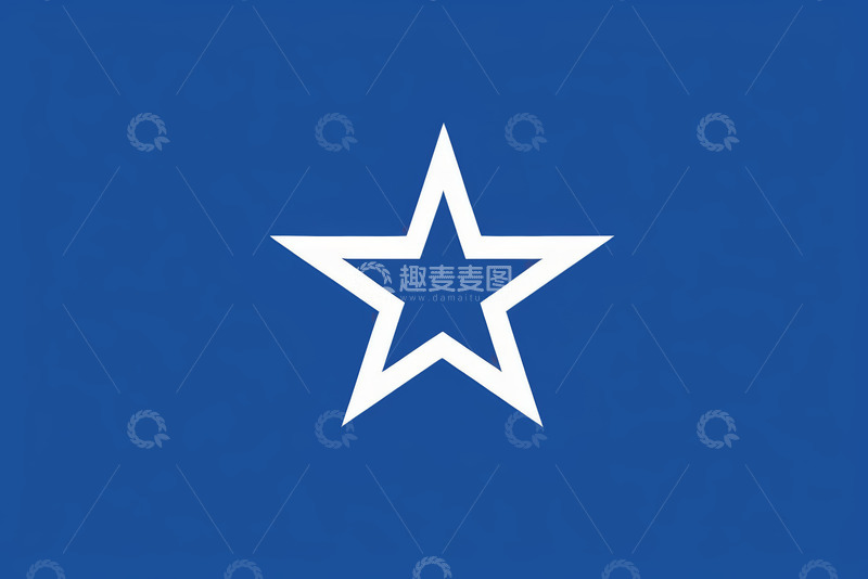高清大图下载【趣麦麦图】蓝色背景白色五角星图案