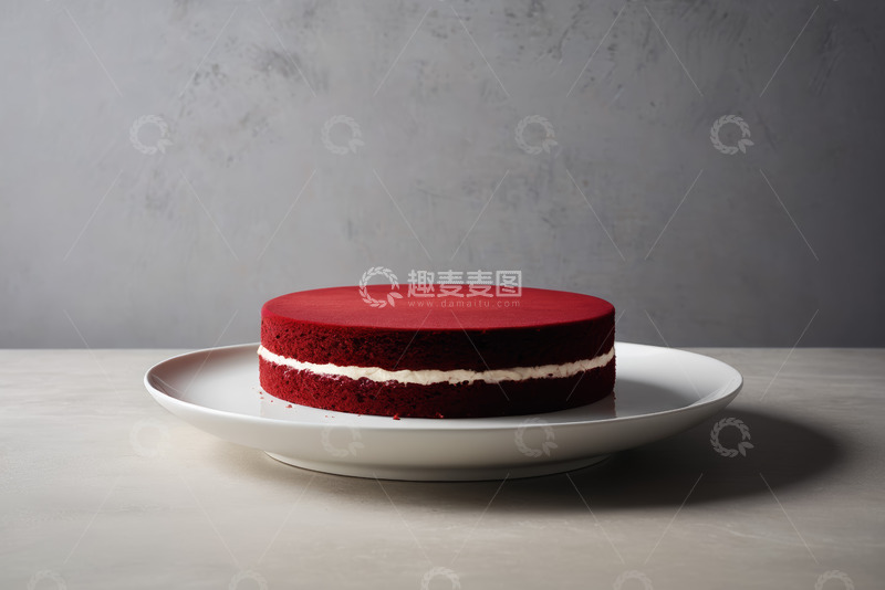 高清大图下载【趣麦麦图】红丝绒蛋糕特写