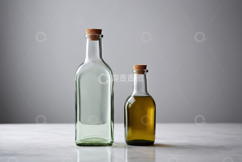 高清大图下载【趣麦麦图】玻璃瓶橄榄油静物展示